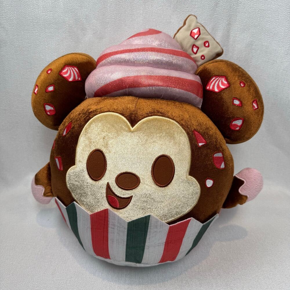 Mickey Mouse Disney Munchling Peppermint Bark Cupcake Large 16" Colorful Plush